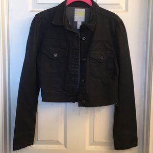 Black denim jacket